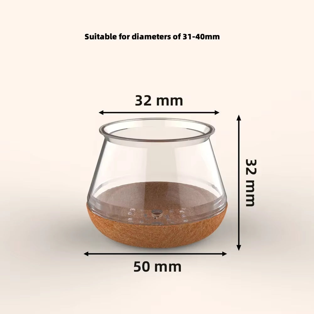 24pcs Silicone Chair Leg Protectors with Felt – Anti-Scratch & Noise-Reducing Floor Caps