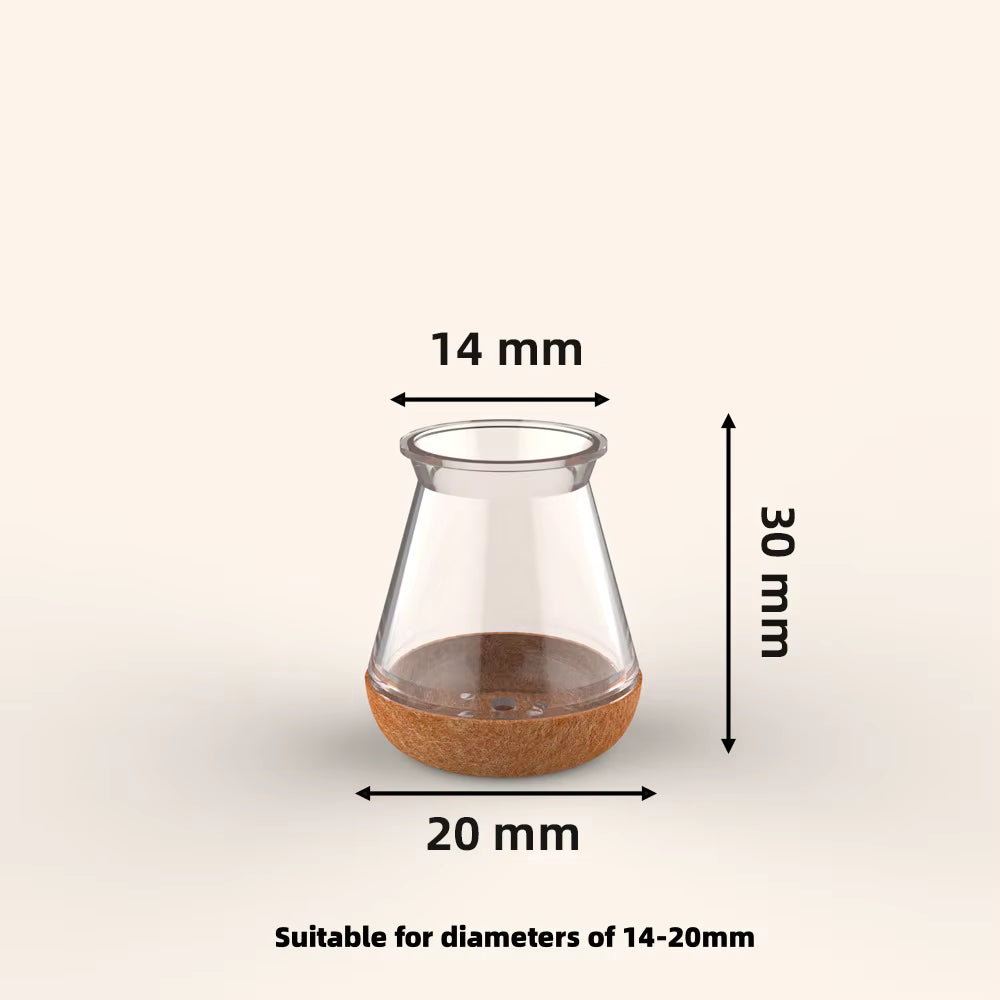 24pcs Silicone Chair Leg Protectors with Felt – Anti-Scratch & Noise-Reducing Floor Caps