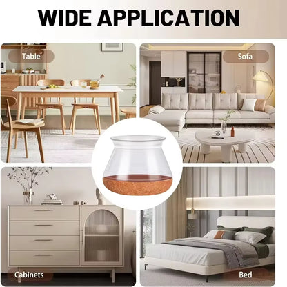 24pcs Silicone Chair Leg Protectors with Felt – Anti-Scratch & Noise-Reducing Floor Caps